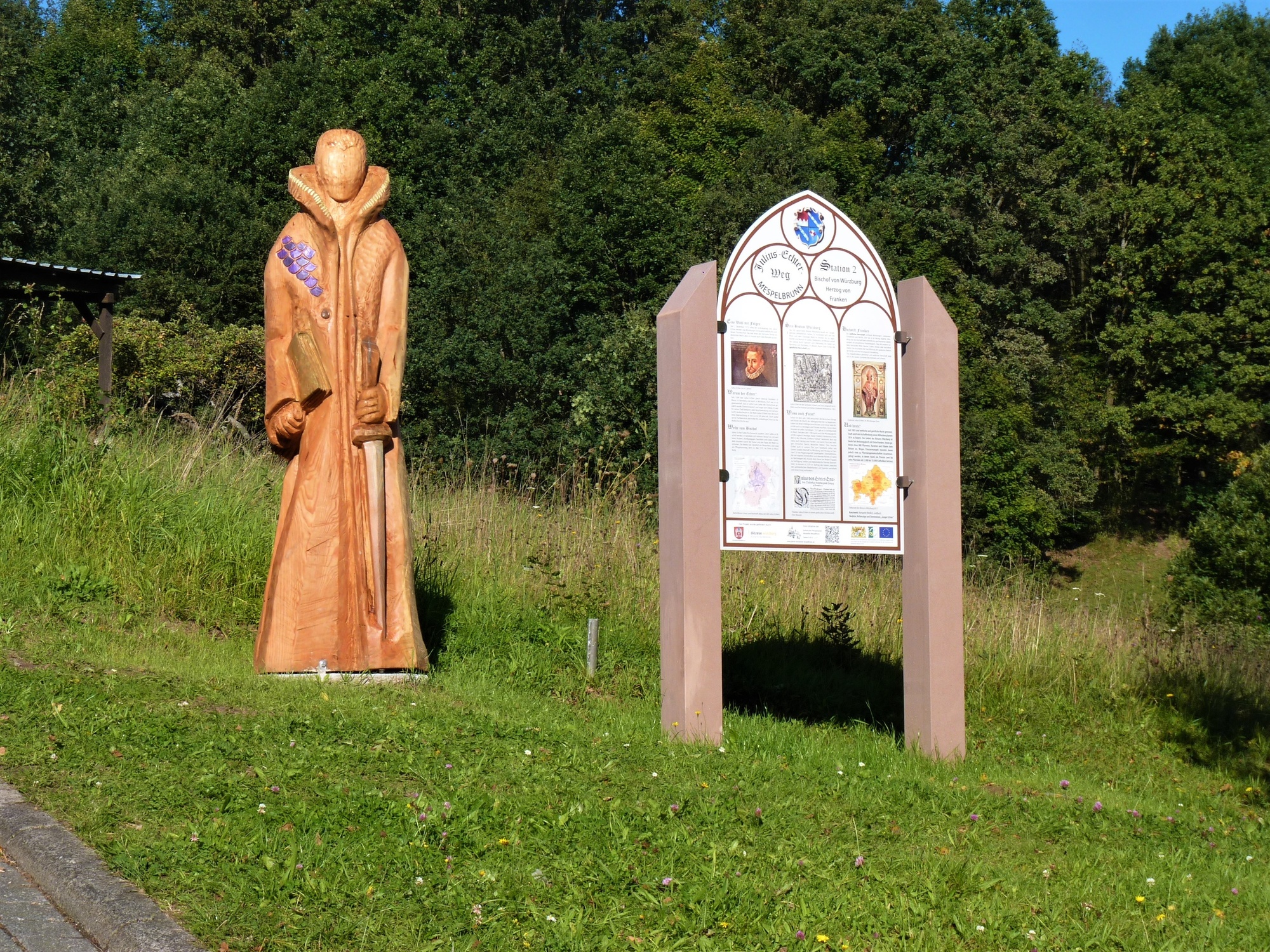 Station 2 des Julius-Echter-Wegs Mespelbrunn